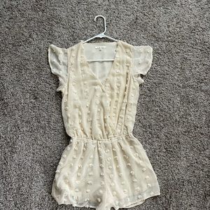 Baevely cream romper. Worn once!